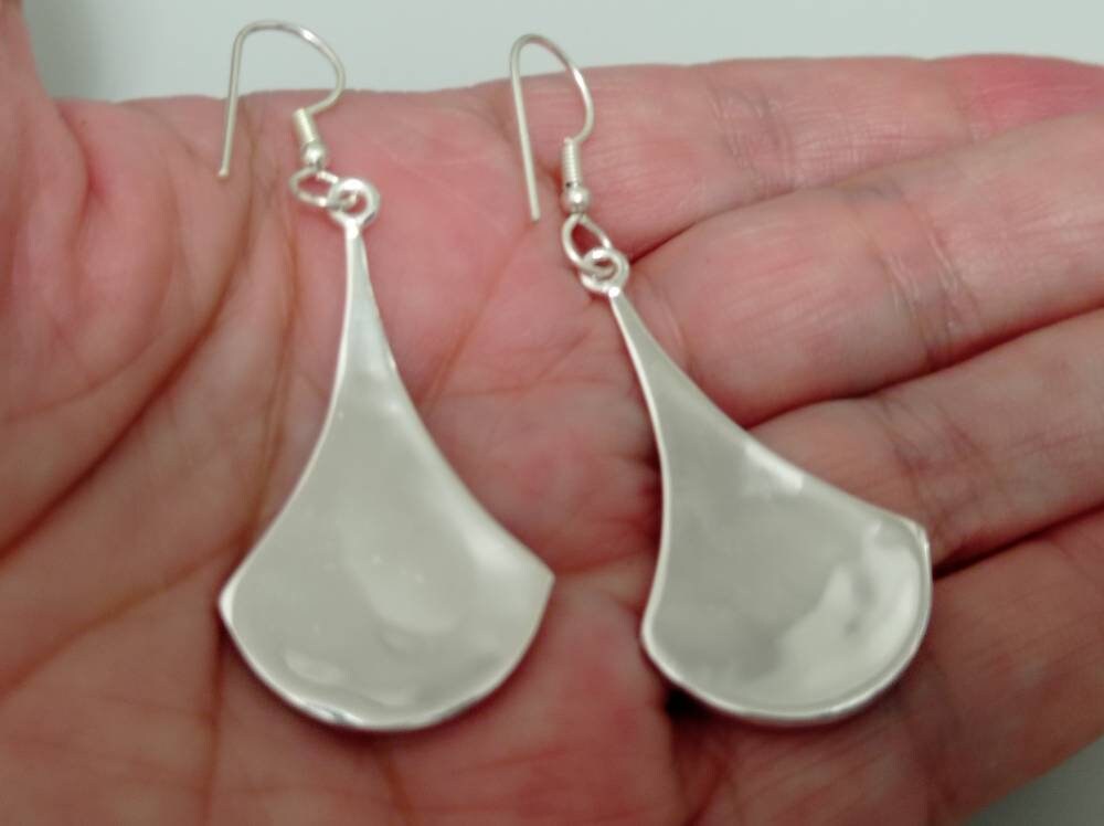 Silver Plated Moon Star Earrings – Abalone Shell, Mother of Pearl, Boho Chic Mexican Jewelry