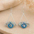 Artisan Mexican Silver Plated Abalone Shell Daisy Earrings – Taxco Enamel Resin Jewelry