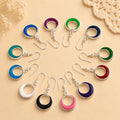 Reversible Resin Hoop Earrings – Silver Plated Artisan Jewelry, Taxco Made