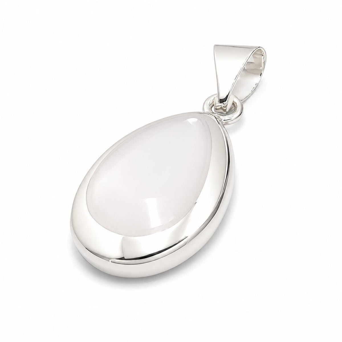 Silver Plated Abalone Shell Pendant – Mexican Artisan Geometric Jewelry