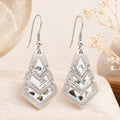 Silver Plated Abalone Mosaic Aztec Earrings – Taxco Artisan Jewelry