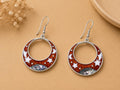 Silver Plated Celestial Earrings with Abalone Moon, Stars – Boho Chic Taxco Jewelry
